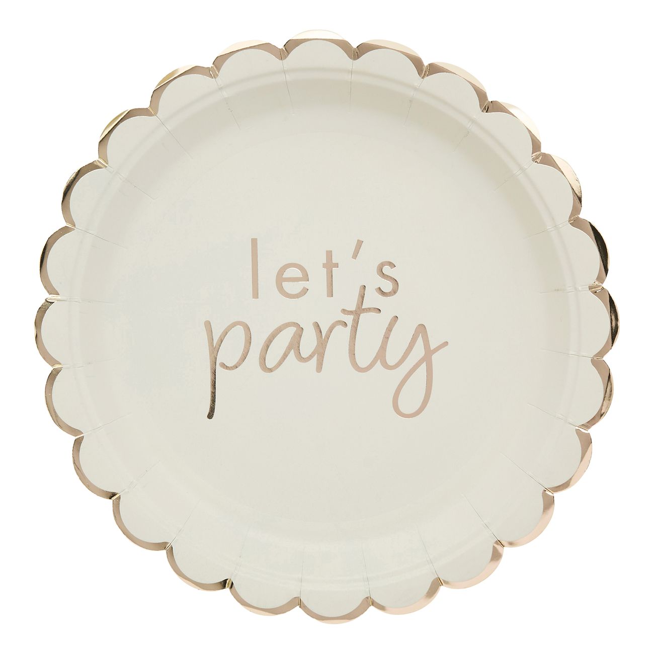 Papperstallrikar Let's Party Cremevit Rosett