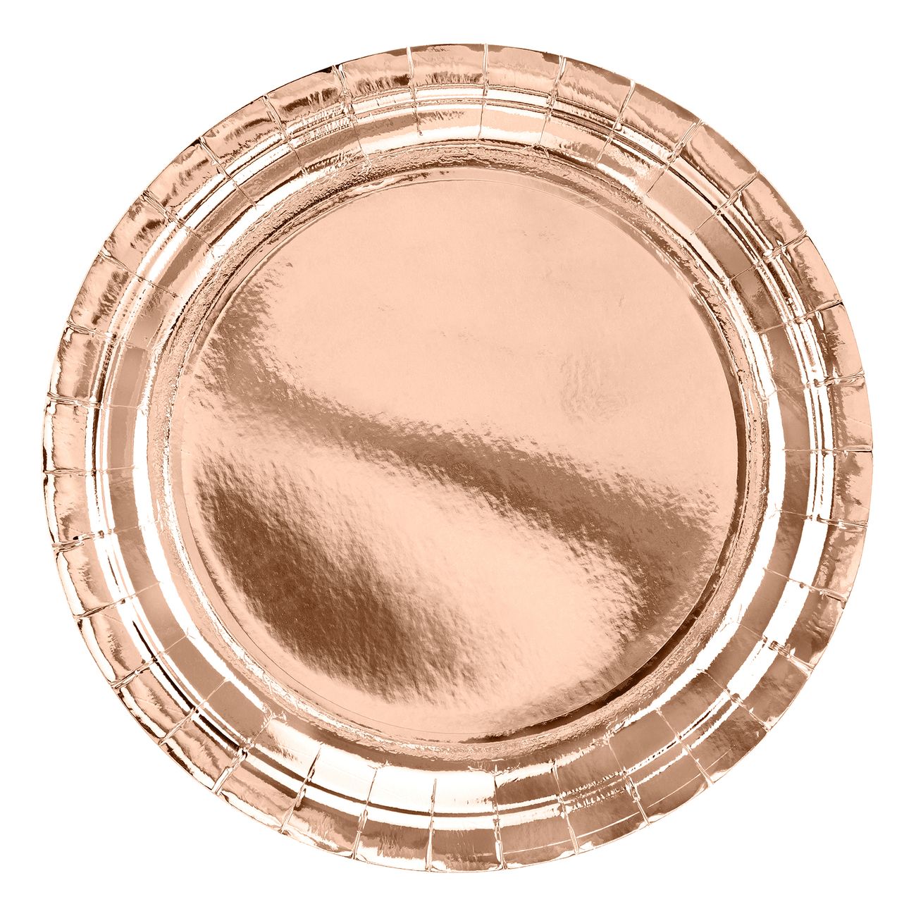 Papperstallrikar Roséguld Metallic