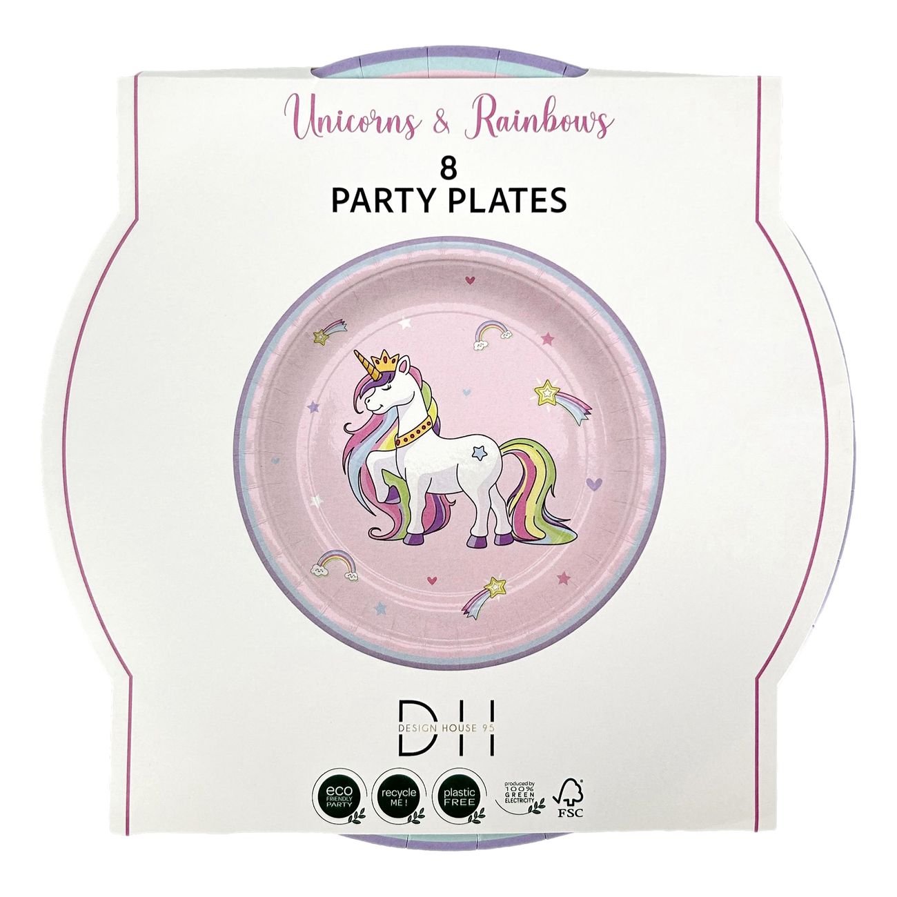 Papperstallrikar Unicorns & Rainbows