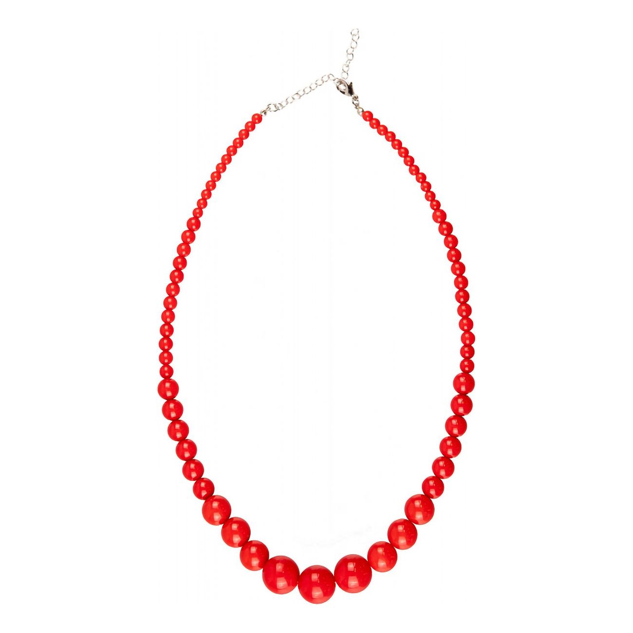 Pärlhalsband Röd