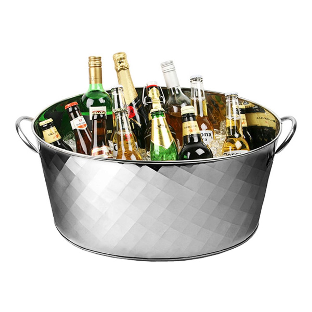 Partybalje i Rustfrit med Diamantmønster