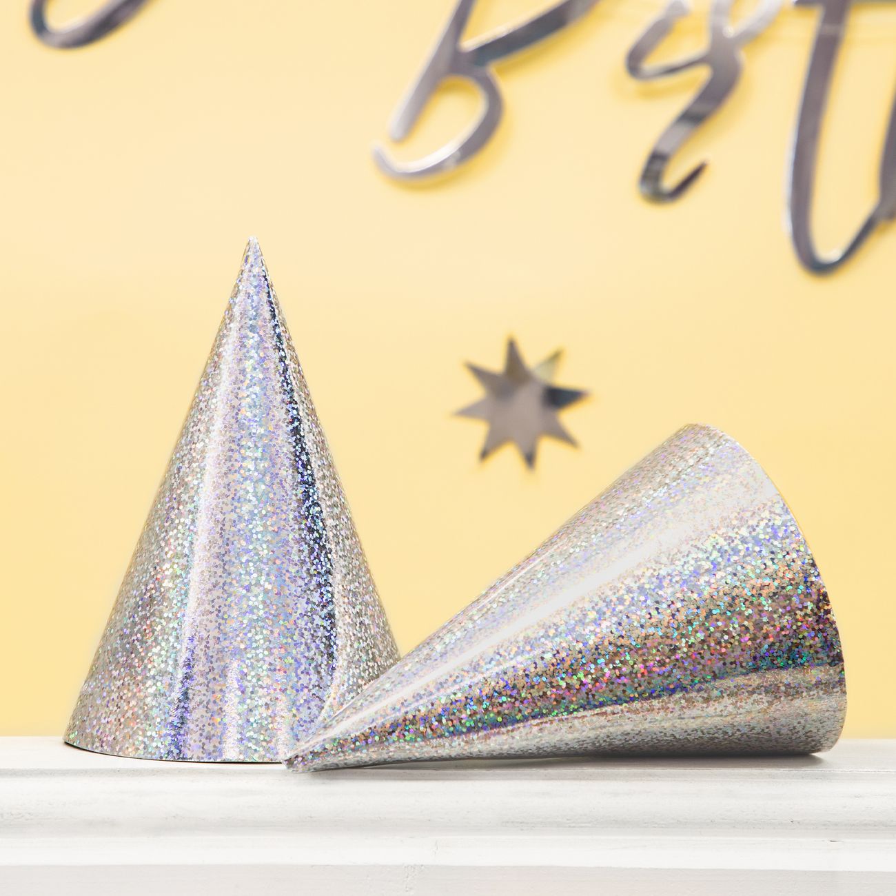 Partyhattar Holografiska Silver