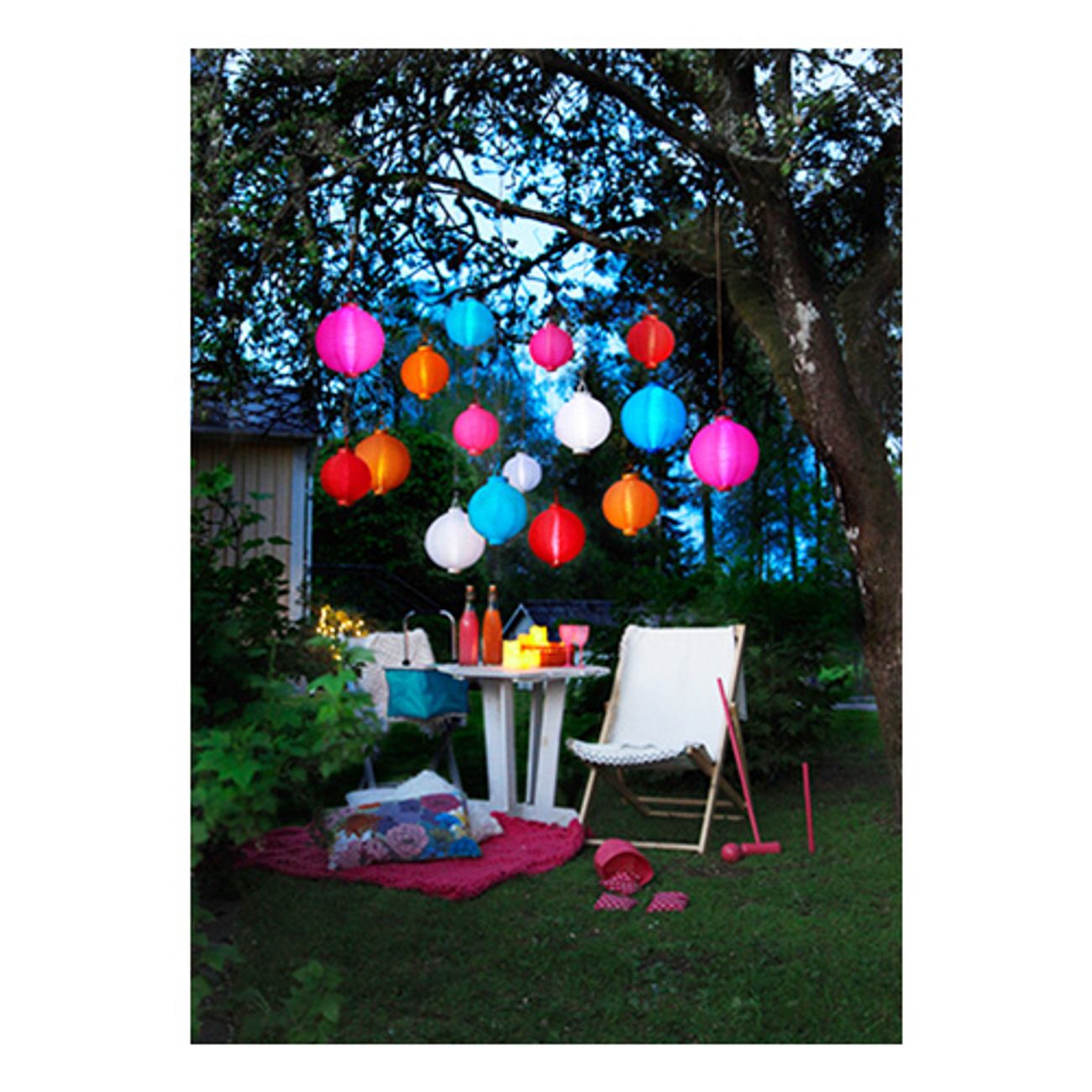 Partylyktor Turkos LED