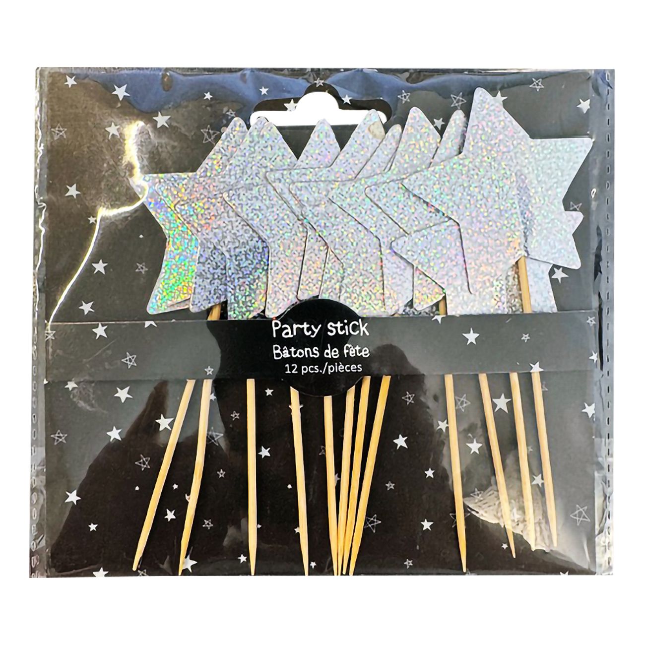 Partypicks Stjärna Guld/Silver