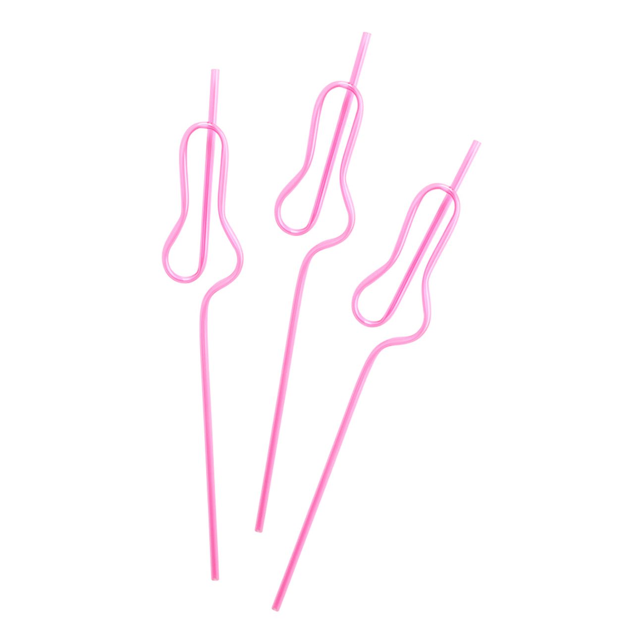 Penis Sugrör Rosa Återanvändbara