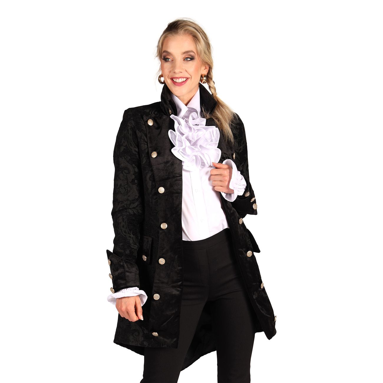 Pirat Kappa Brocade Dam Svart Deluxe