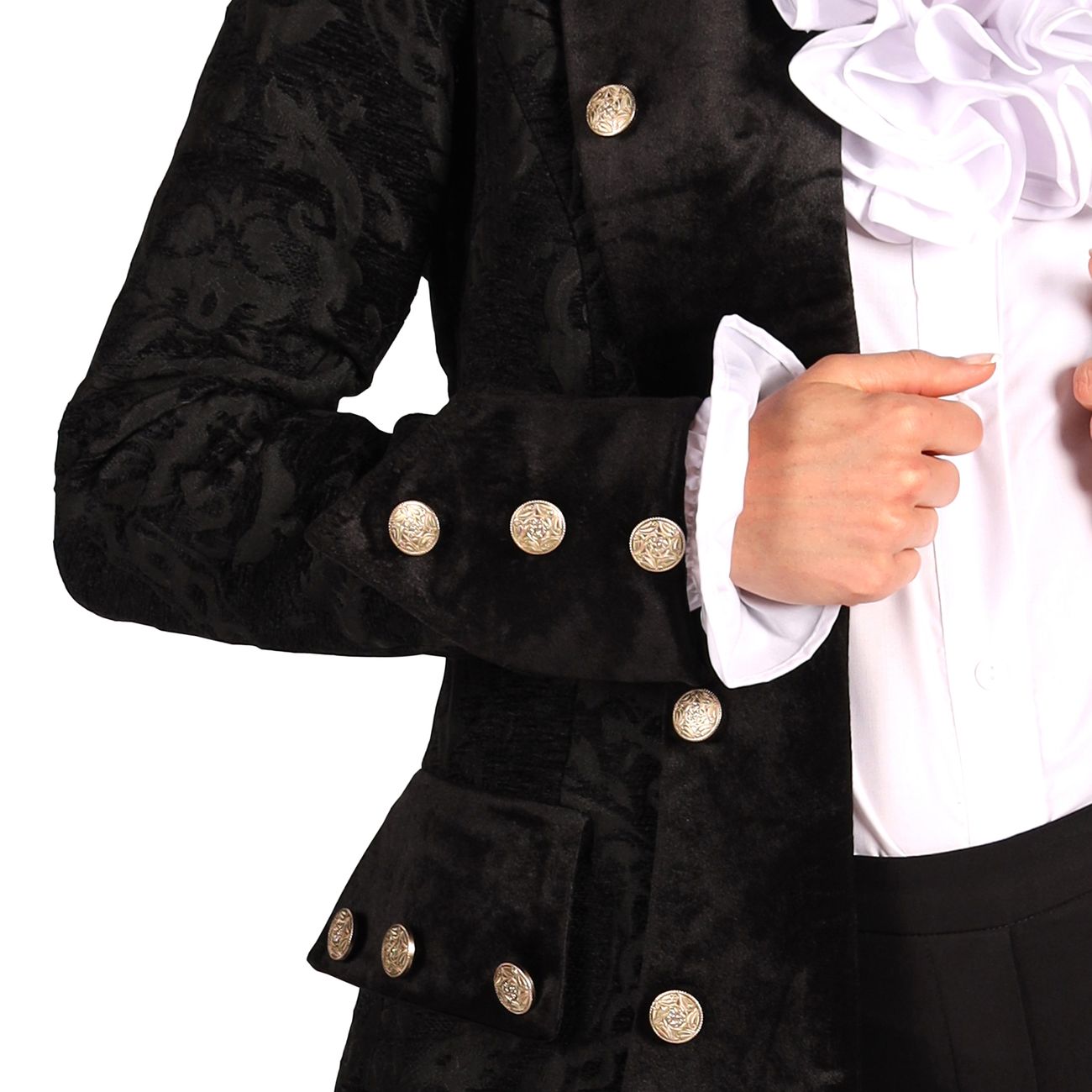 Pirat Kappa Brocade Dam Svart Deluxe