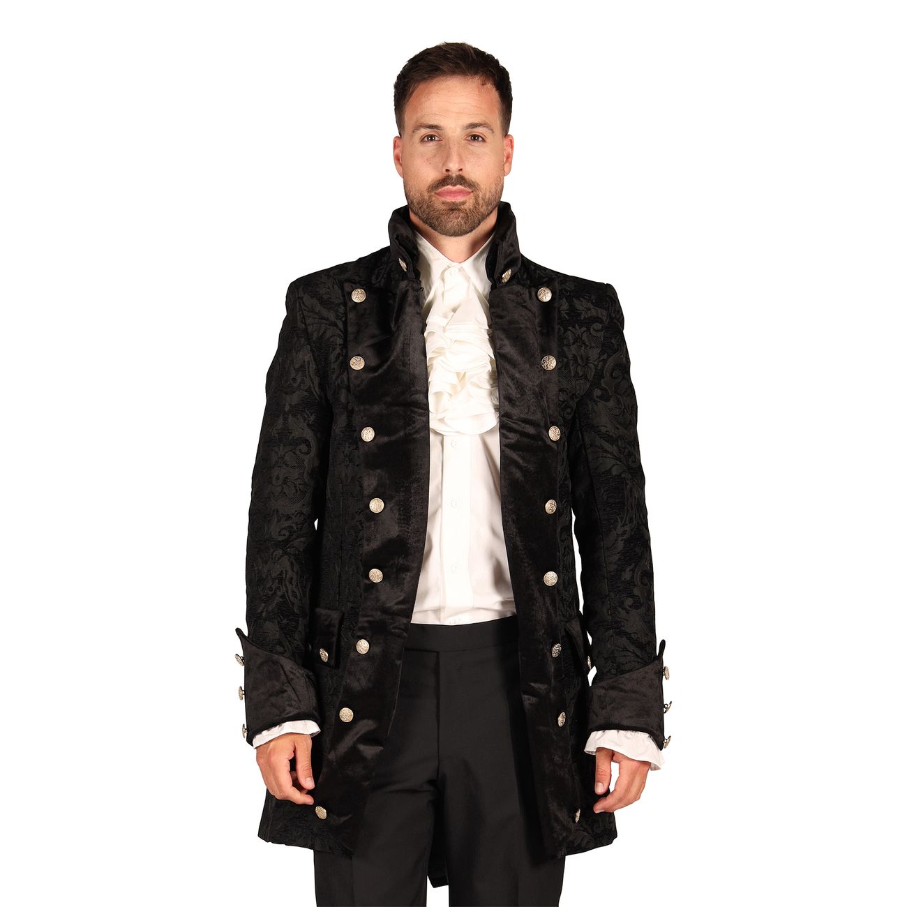 Pirat Kappa Brocade Herr Svart Deluxe