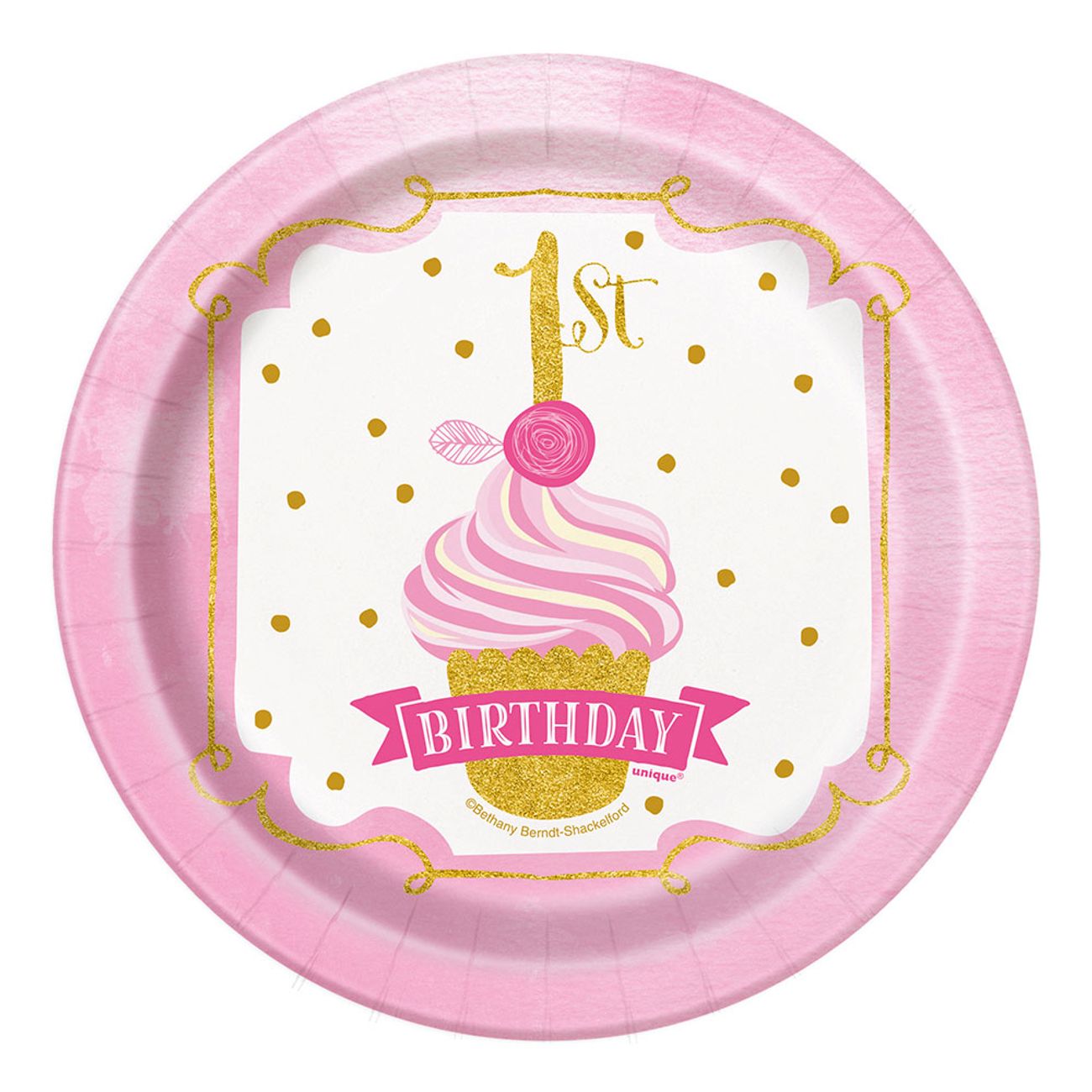 plates-happy-birthday-pinkgold-1st-birthday-1