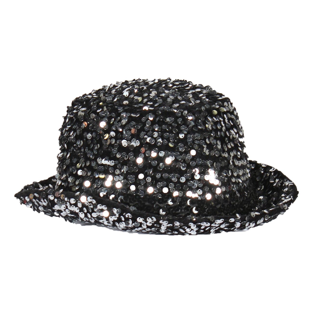 Plommonstop Paljetthatt Svart/Silver Deluxe