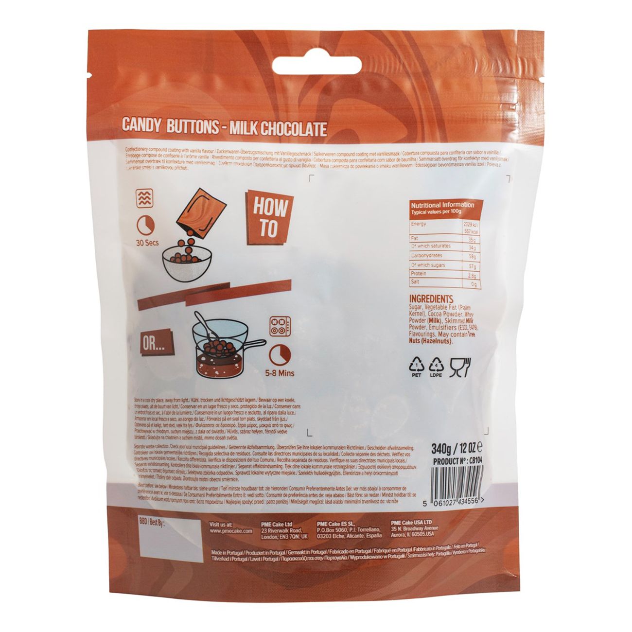 PME Candy Buttons Choklad