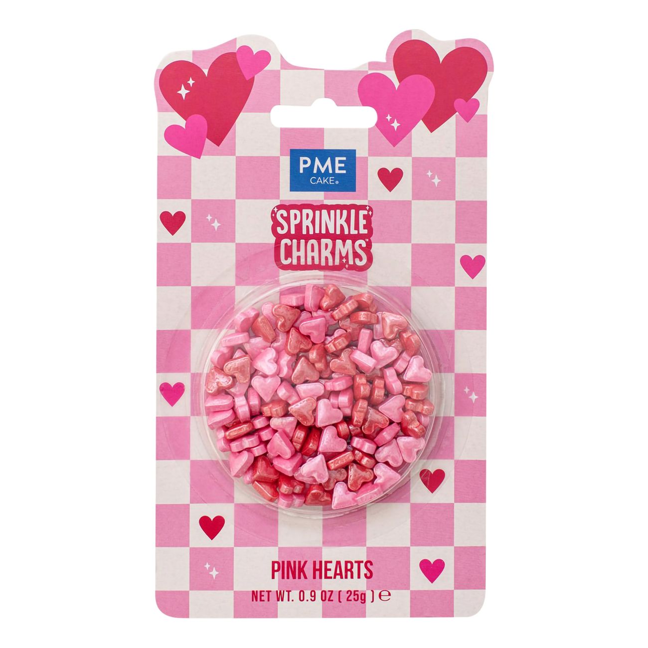PME Rosa Hjärtan Sprinkle Charms