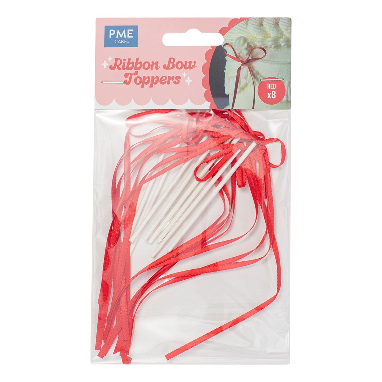 PME Tårtdekorationer med Rosett Röd