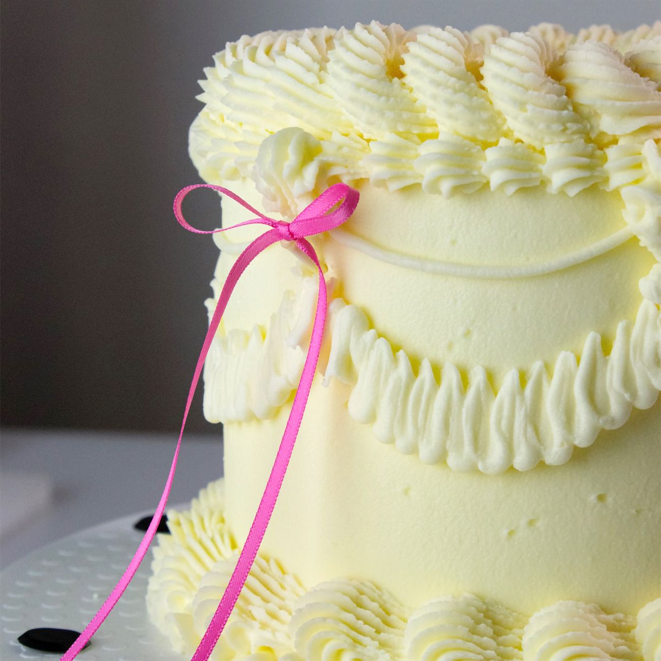 PME Tårtdekorationer med Rosett Rosa