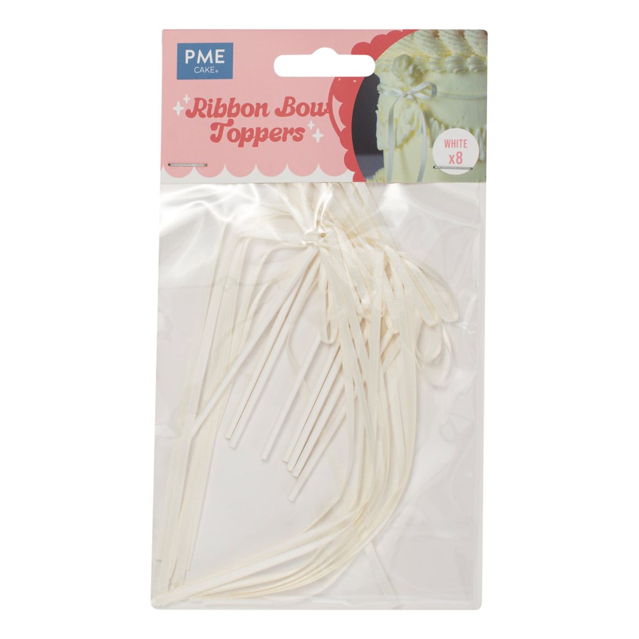 PME Tårtdekorationer med Rosett Vit