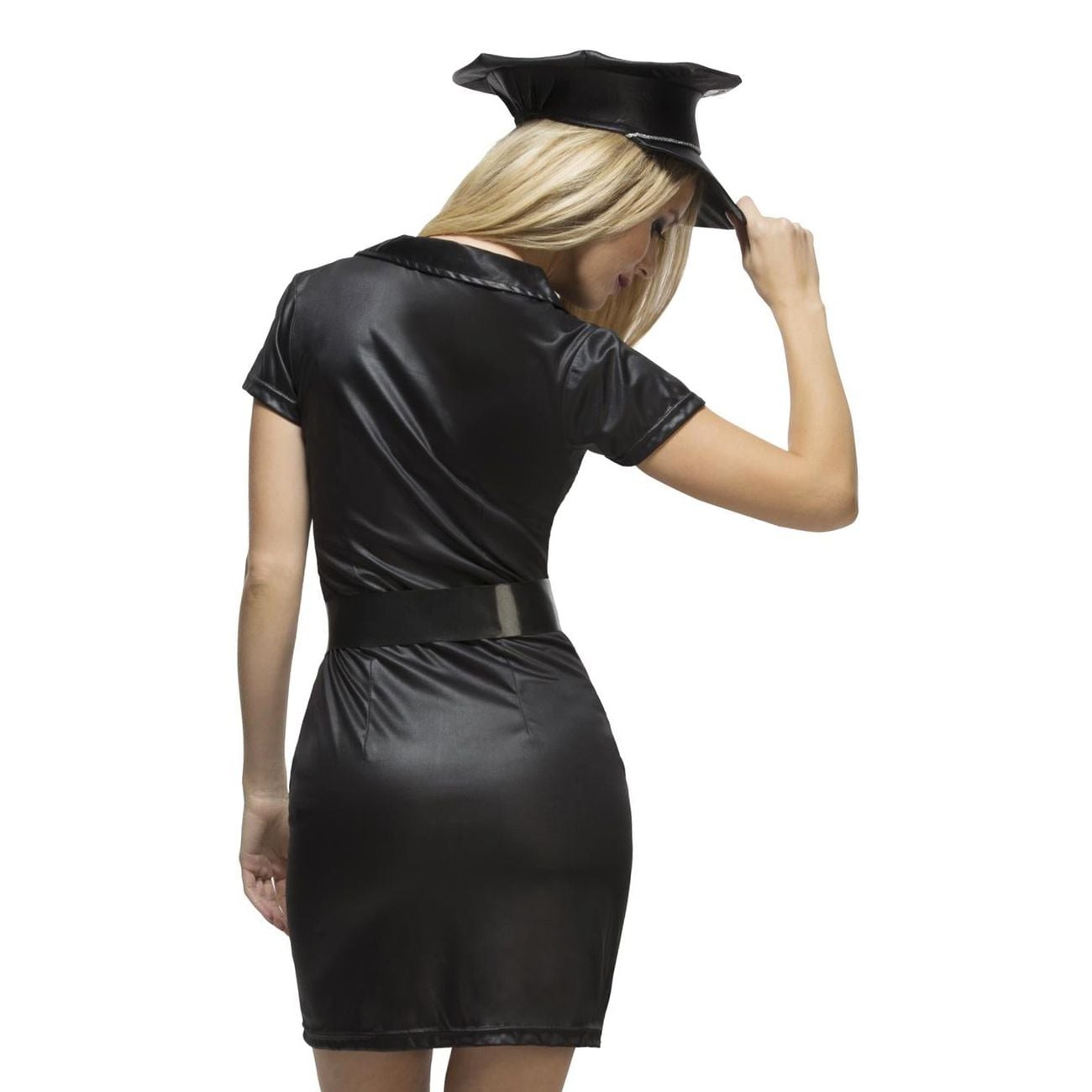 Poliskvinna Svart Maskeraddräkt