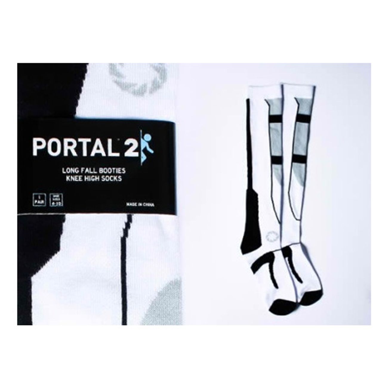 Portal 2 Long Fall Knästrumpor