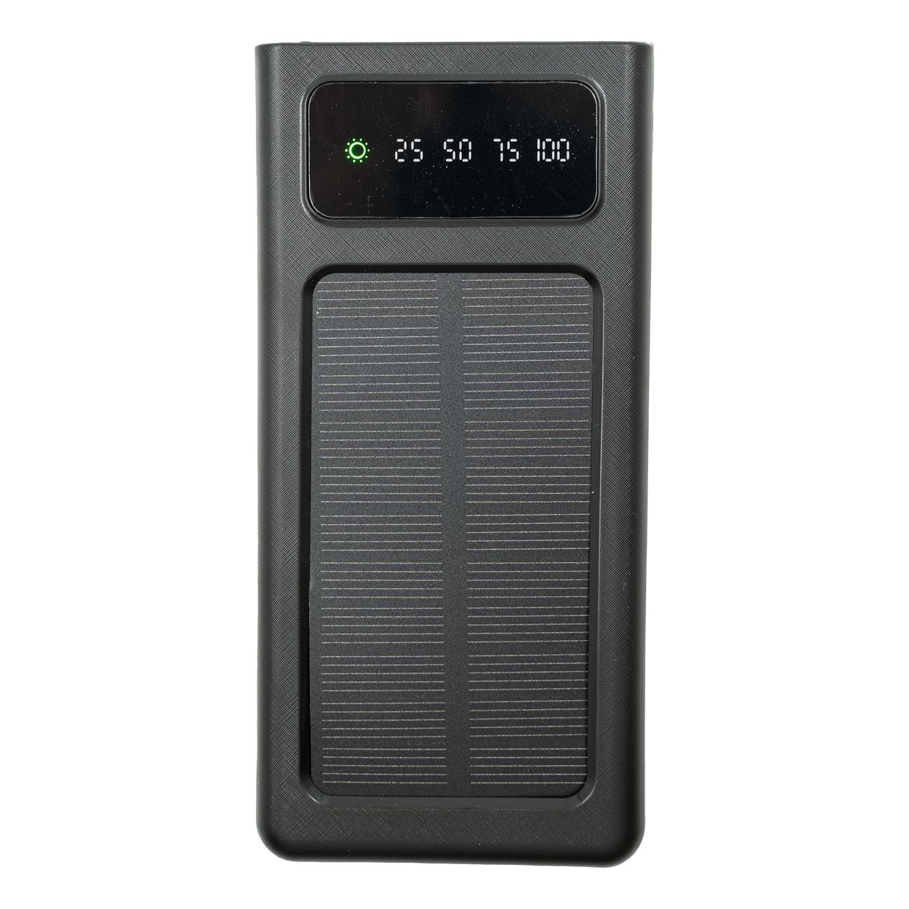 Powerbank med Solcellsladdare Svart