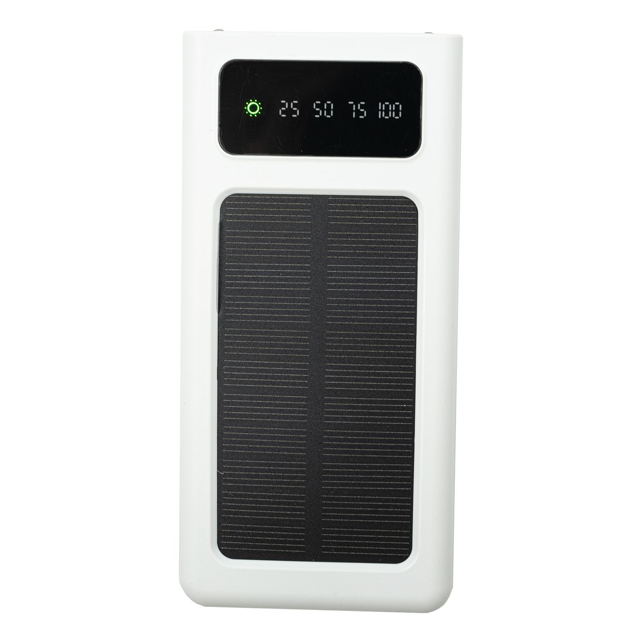 Powerbank med Solcellsladdare Vit