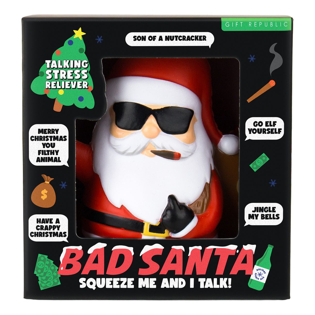 Pratande Stressboll Bad Santa