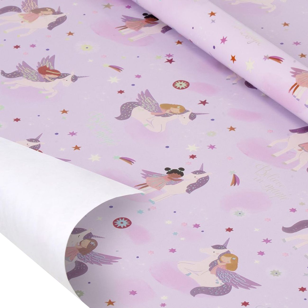 Presentpapper Unicorn Purple