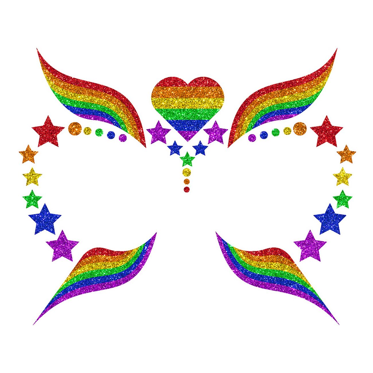 Pride Glitter Självhäftande Smink