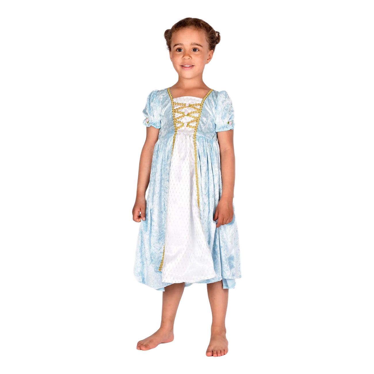 Prinsessekjole Turkis Fløyel Barn