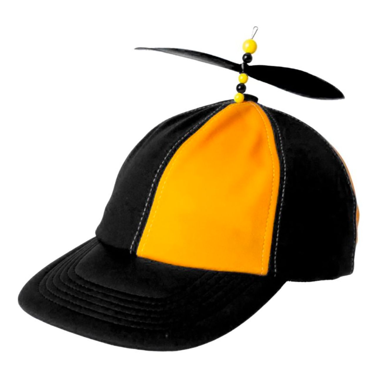 Propellerkeps Svart/Gul