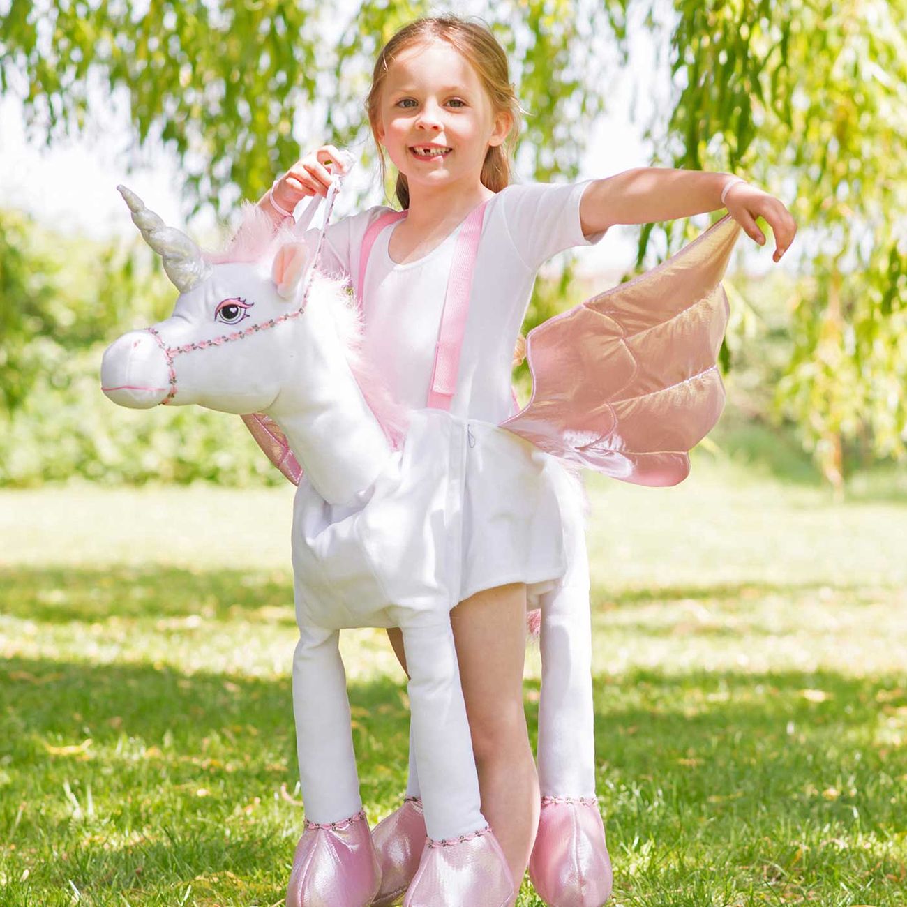 Ridande Unicorn med Ljud & Ljus Barn Maskeradräkt