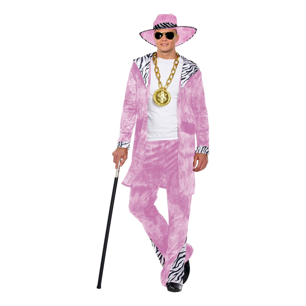 Lyserød Pimp Kostume