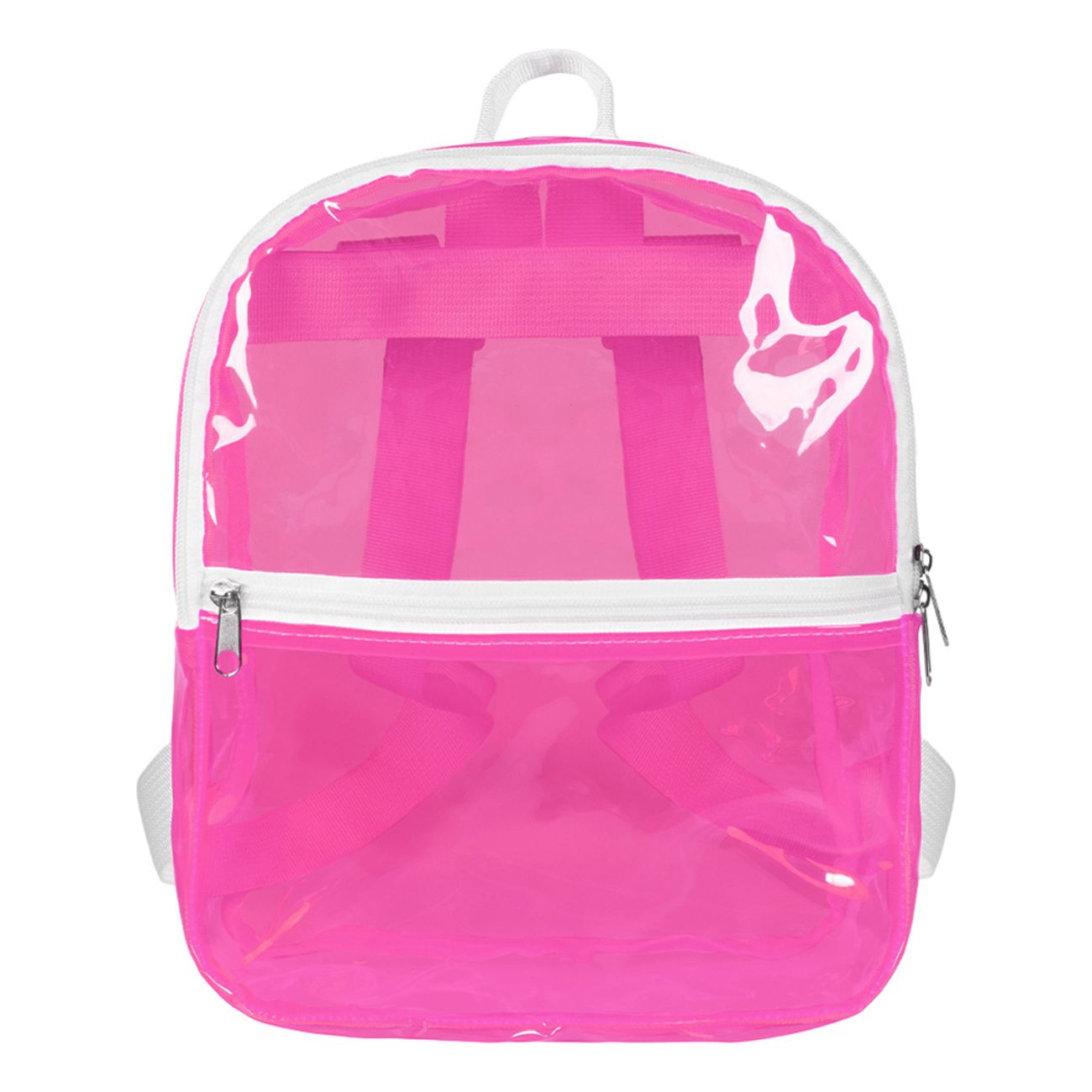 Ryggsäck Transparent Neonrosa