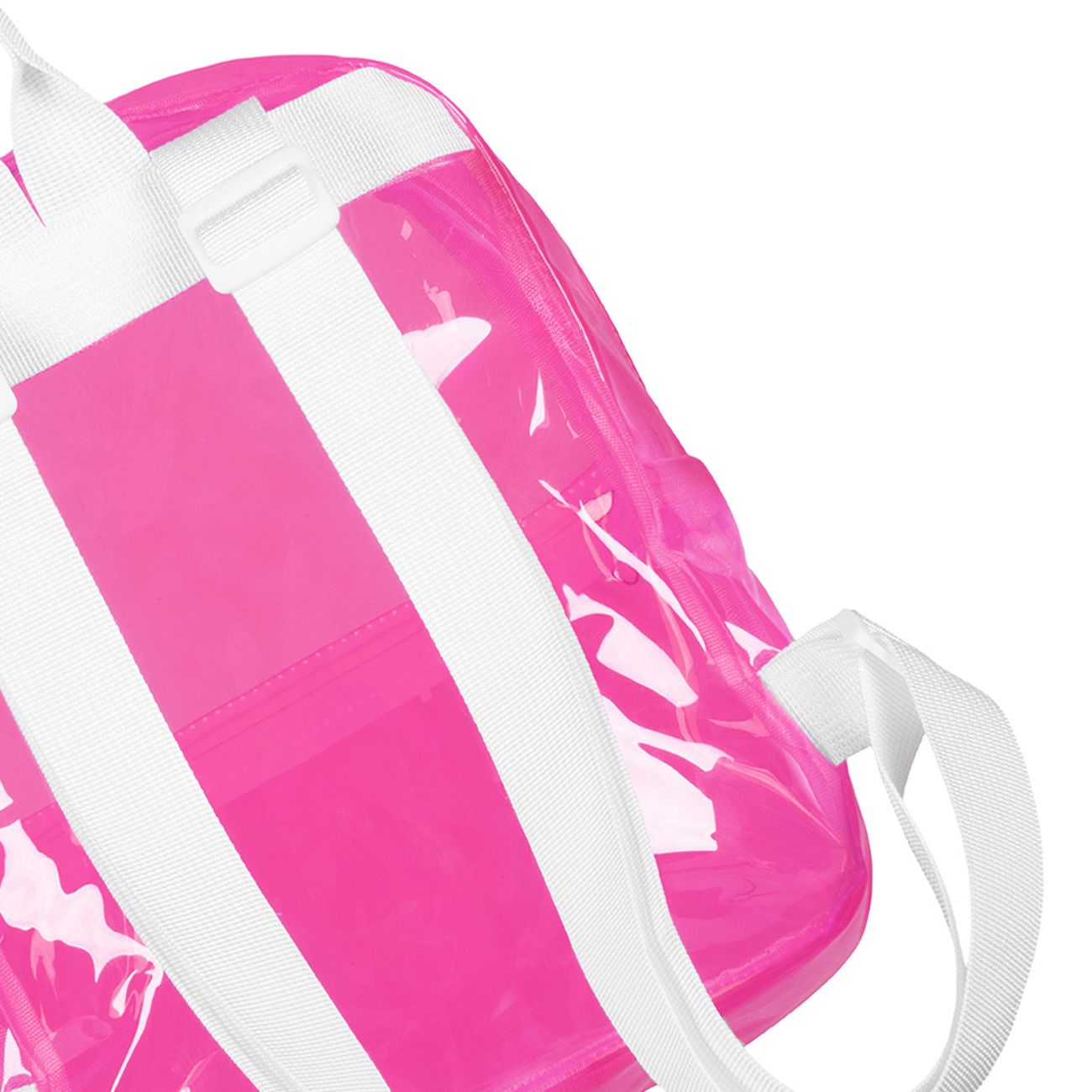 Ryggsäck Transparent Neonrosa