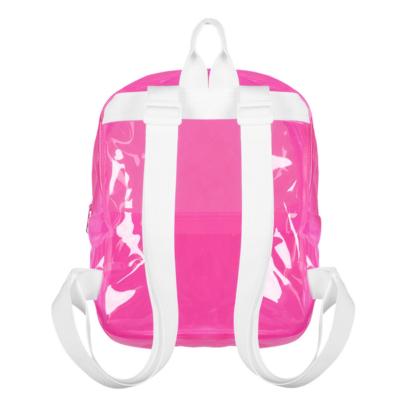 Ryggsäck Transparent Neonrosa