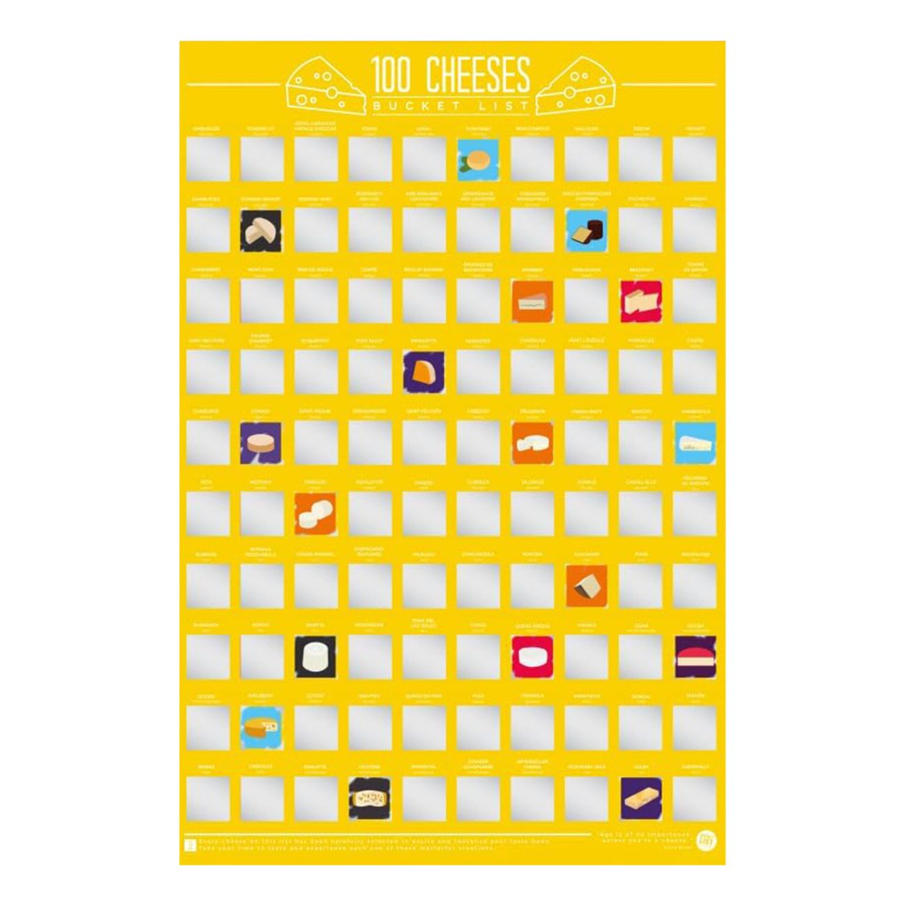 Scratch Off Bucketlist 100 Cheeses