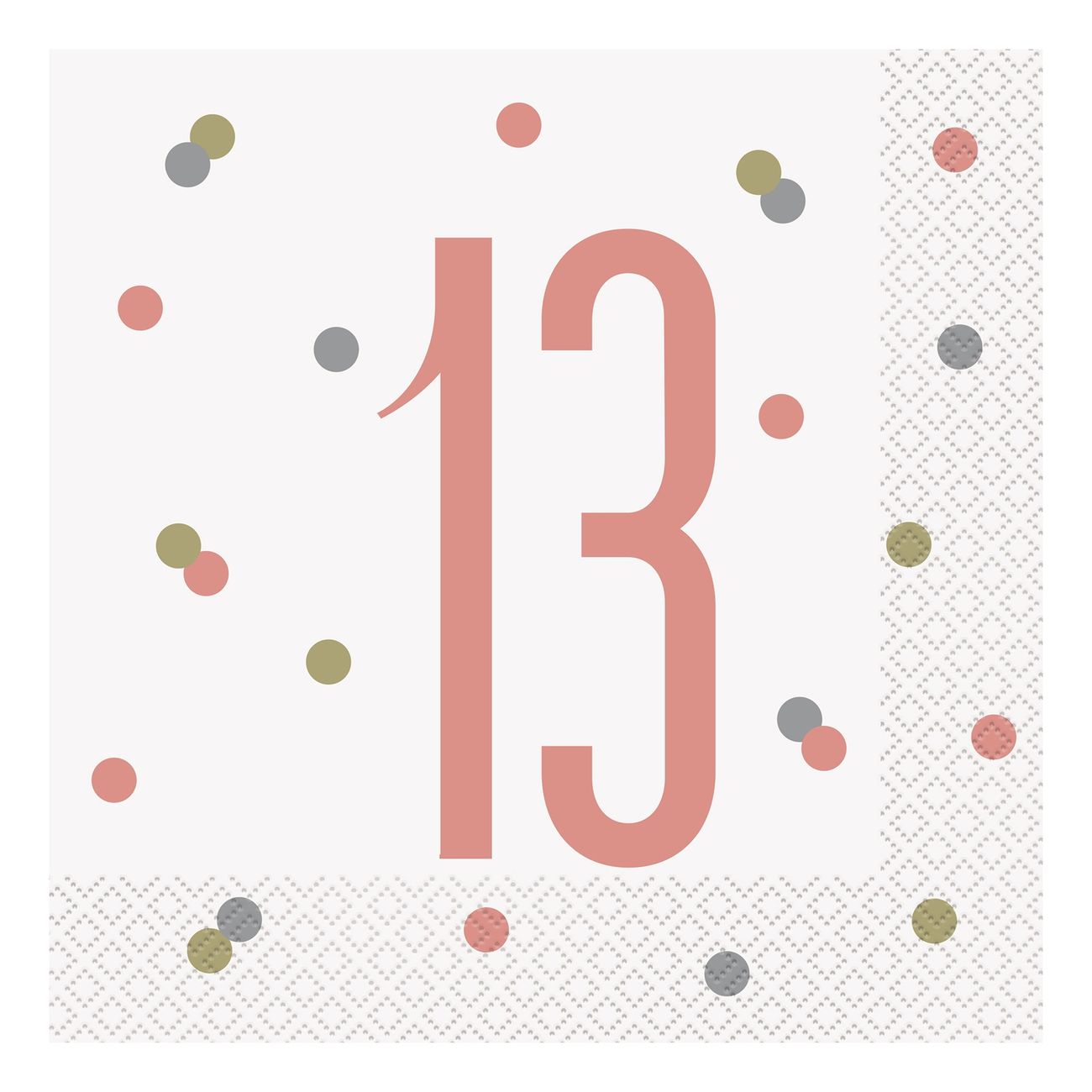 Servietter 13 Hvit/Roségull