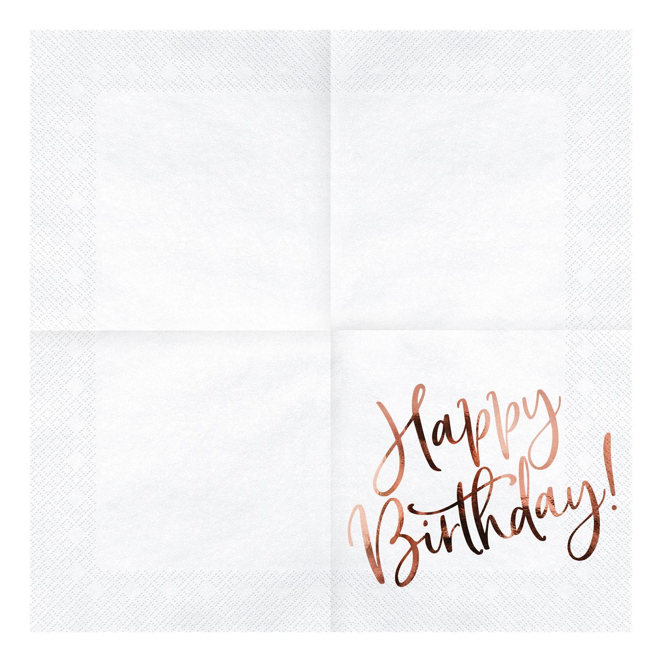 Servetter Happy Birthday Roséguld