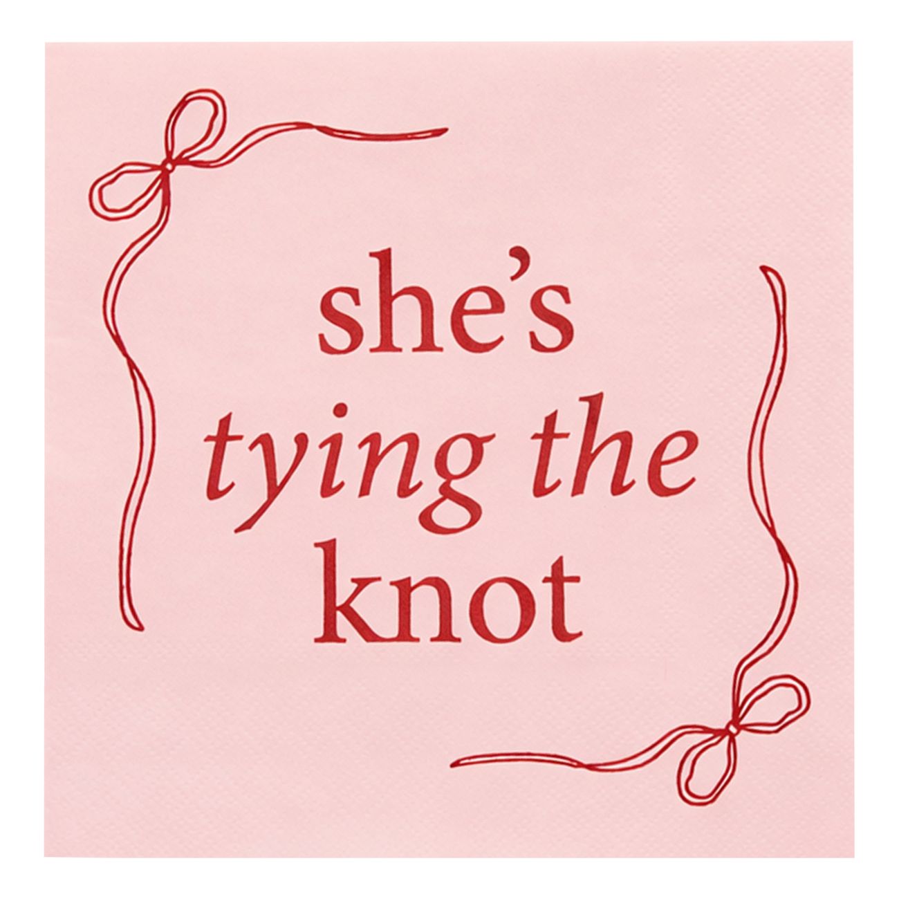 Servetter She's Tying the Knot Rosa Rosett