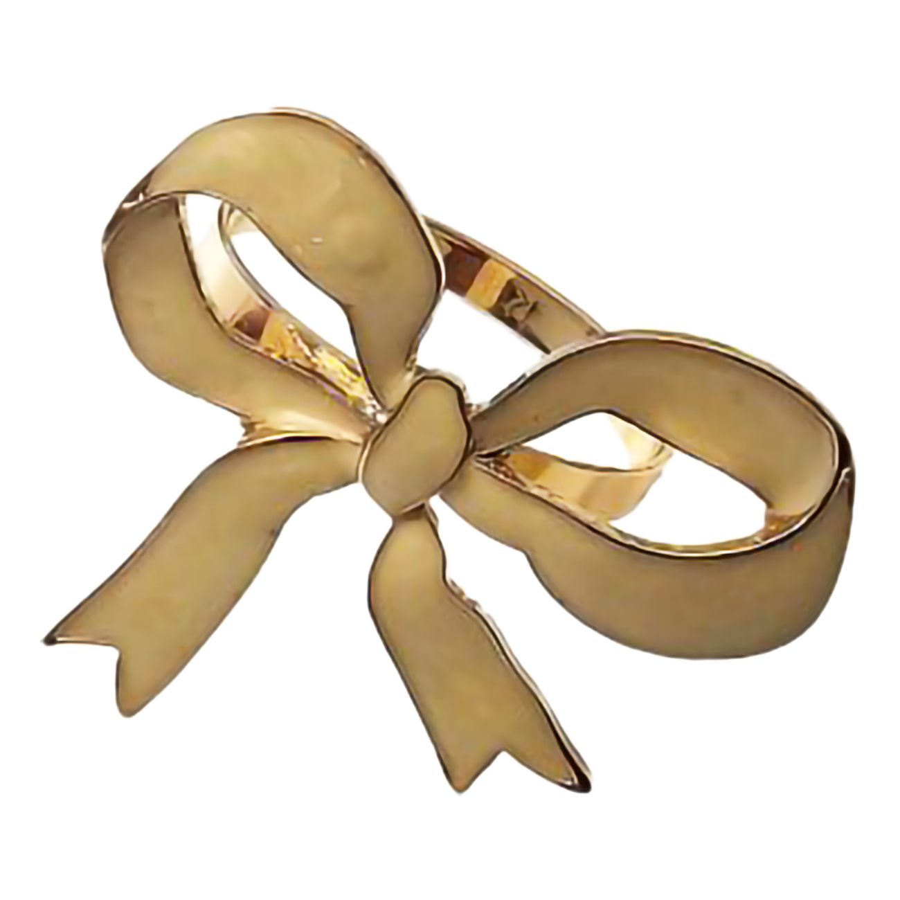 Servettring i Metall Rosett Champagne