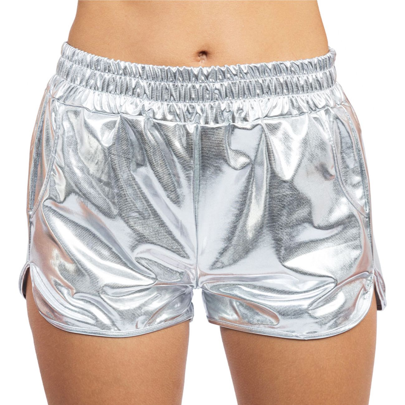 Shorts Metallic Silver