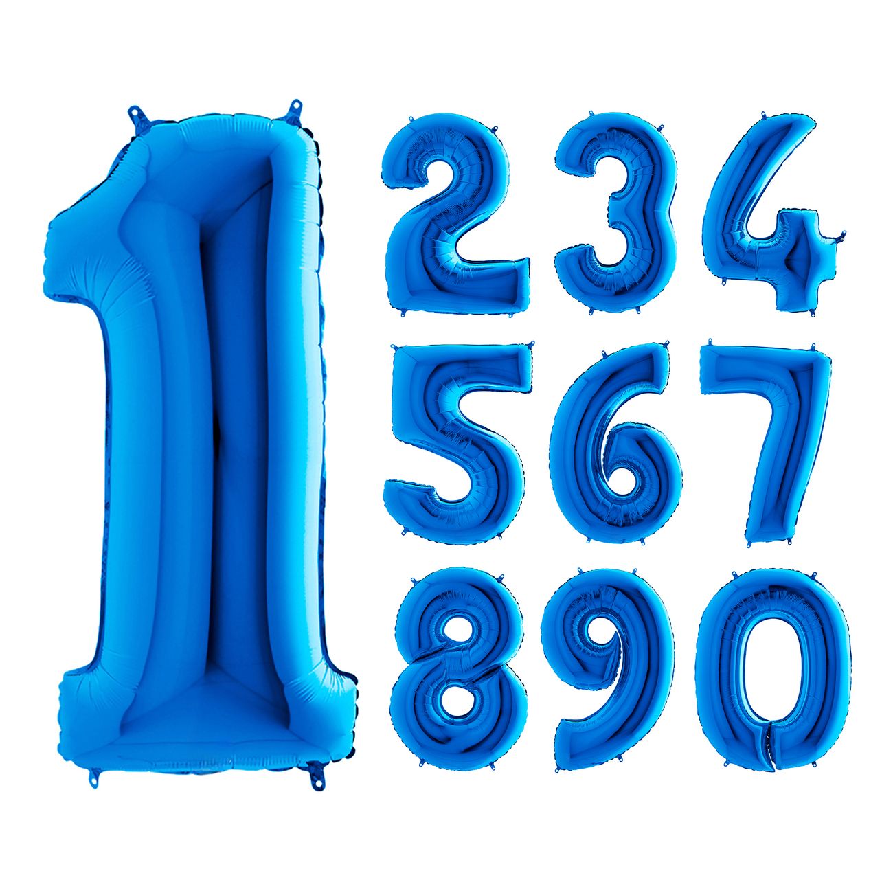 Talballon Blå Metallic