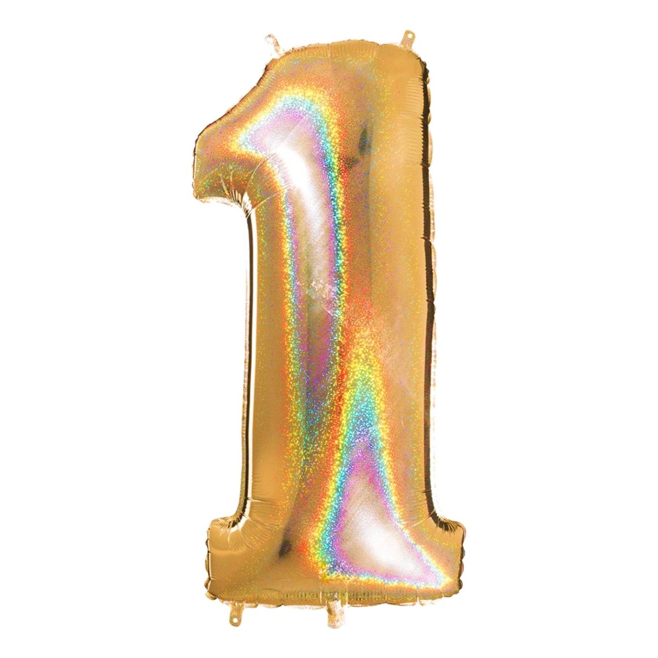 Talballon Glitter Guld