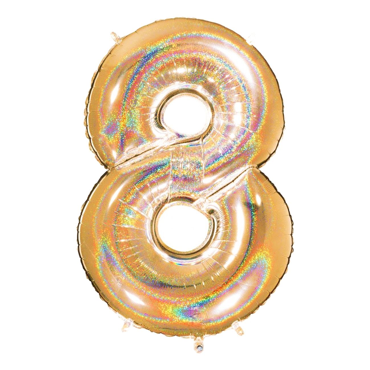 Talballon Glitter Guld