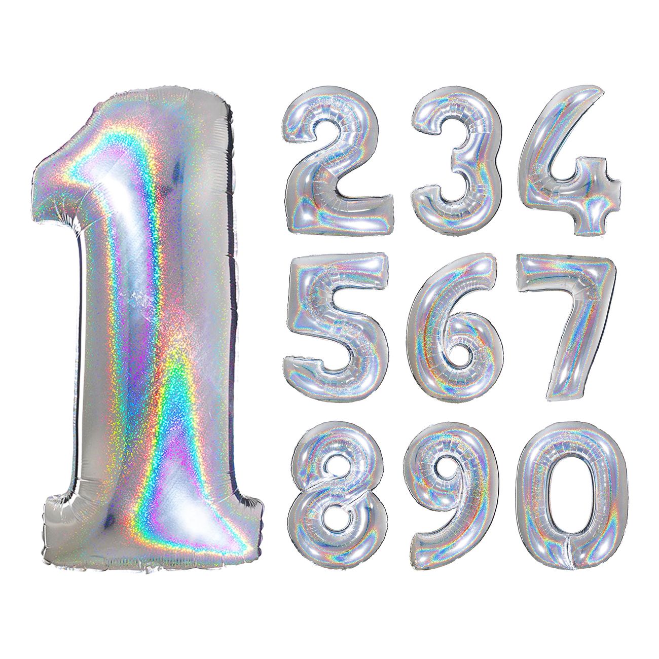 Tallballong Glitter Sølv