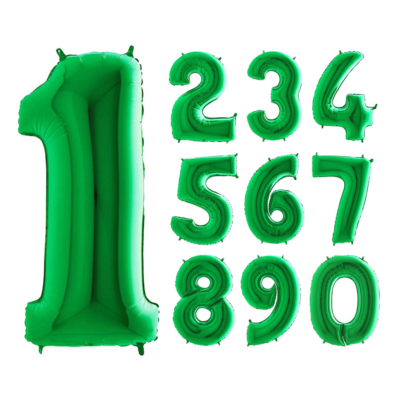 Numeroilmapallo Vihreä Metallic