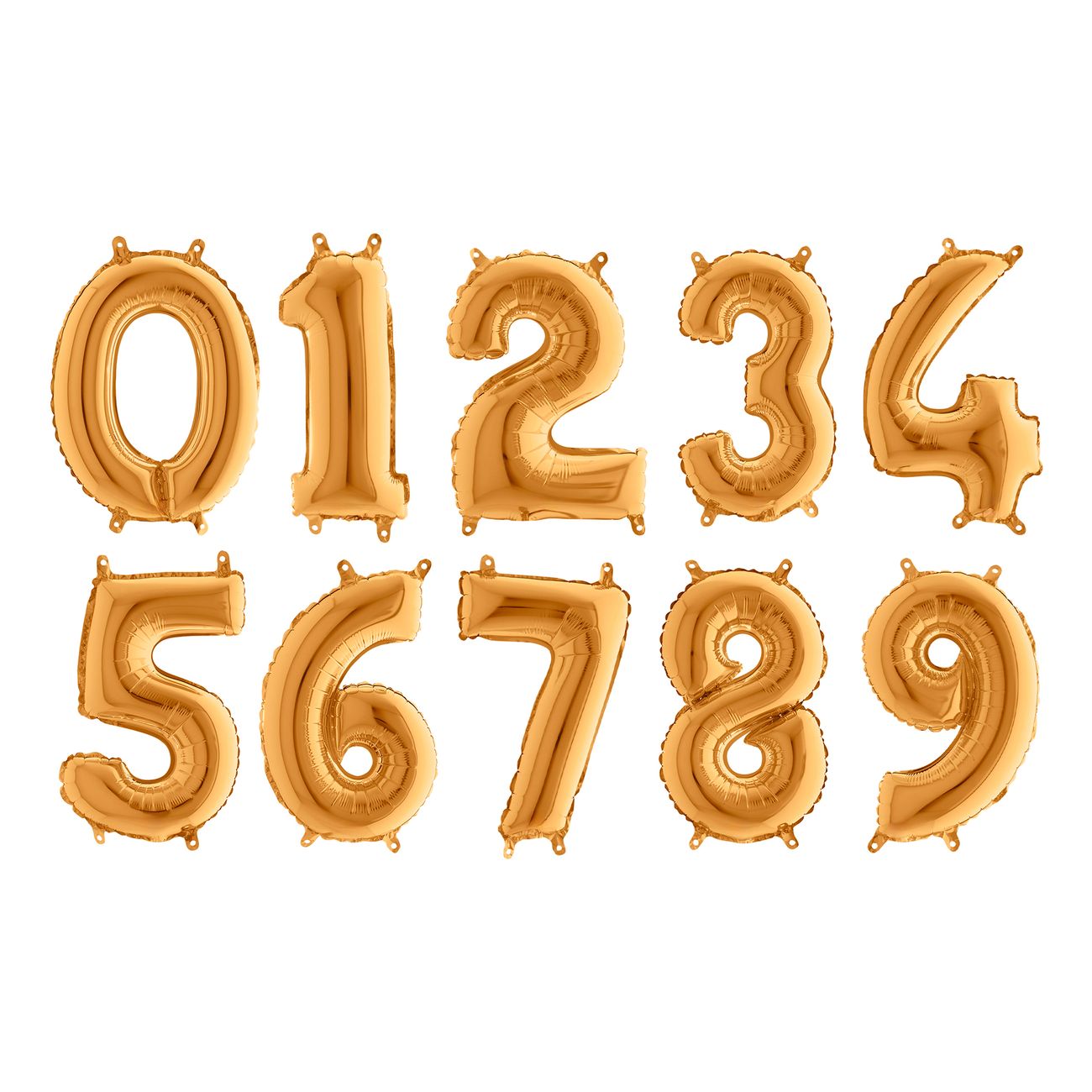 Numeroilmapallo Mini Kultainen Metallic