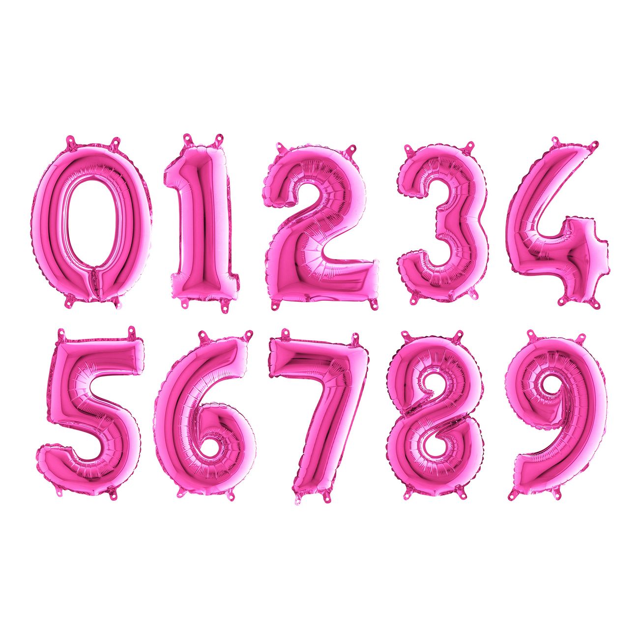 Numeroilmapallo Mini Pinkki Metallinen