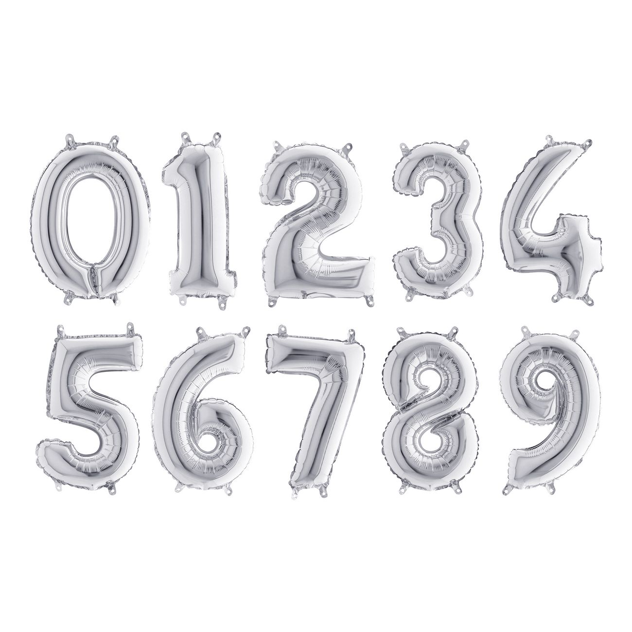 Numeroilmapallot Mini Hopea Metallic