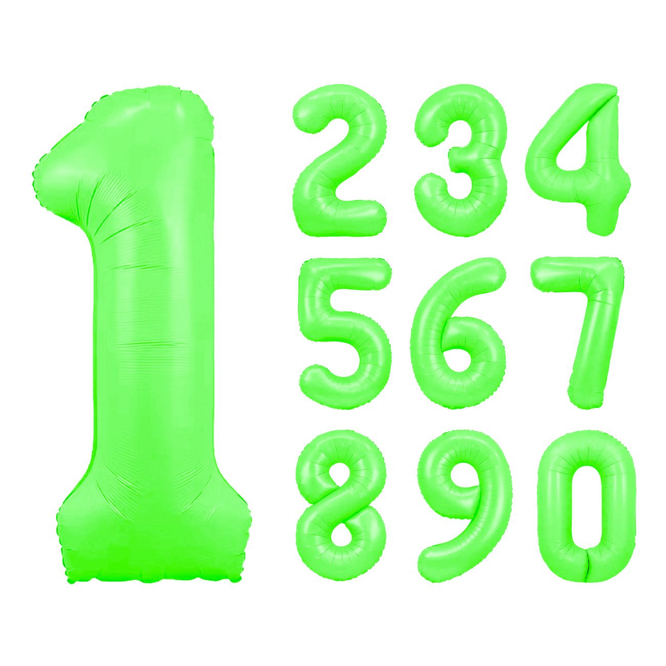 Sifferballong Neongrön