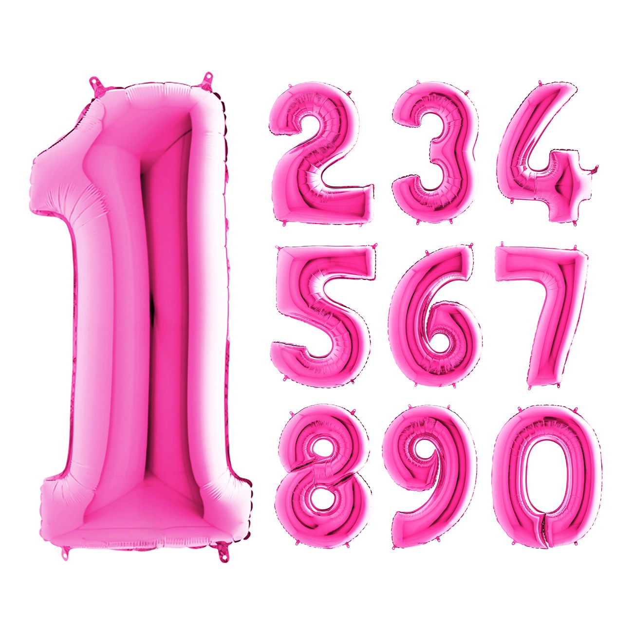 Talballon Lyserød Metallic