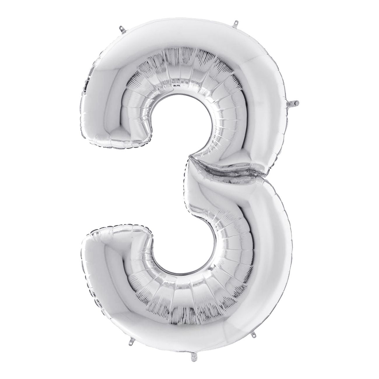 Talballon Sølv Gigantisk